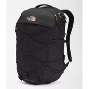 The North Face Women's Borealis Backpack in TNF Black Heather Burnt Coral Metallic