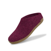 Glerups The Slip-On With Leather Sole in Cranberry