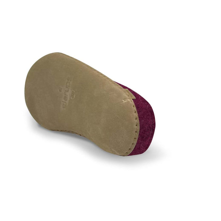 Glerups The Slip-On With Leather Sole in Cranberry