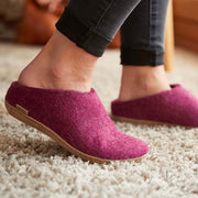Glerups The Slip-On With Leather Sole in Cranberry
