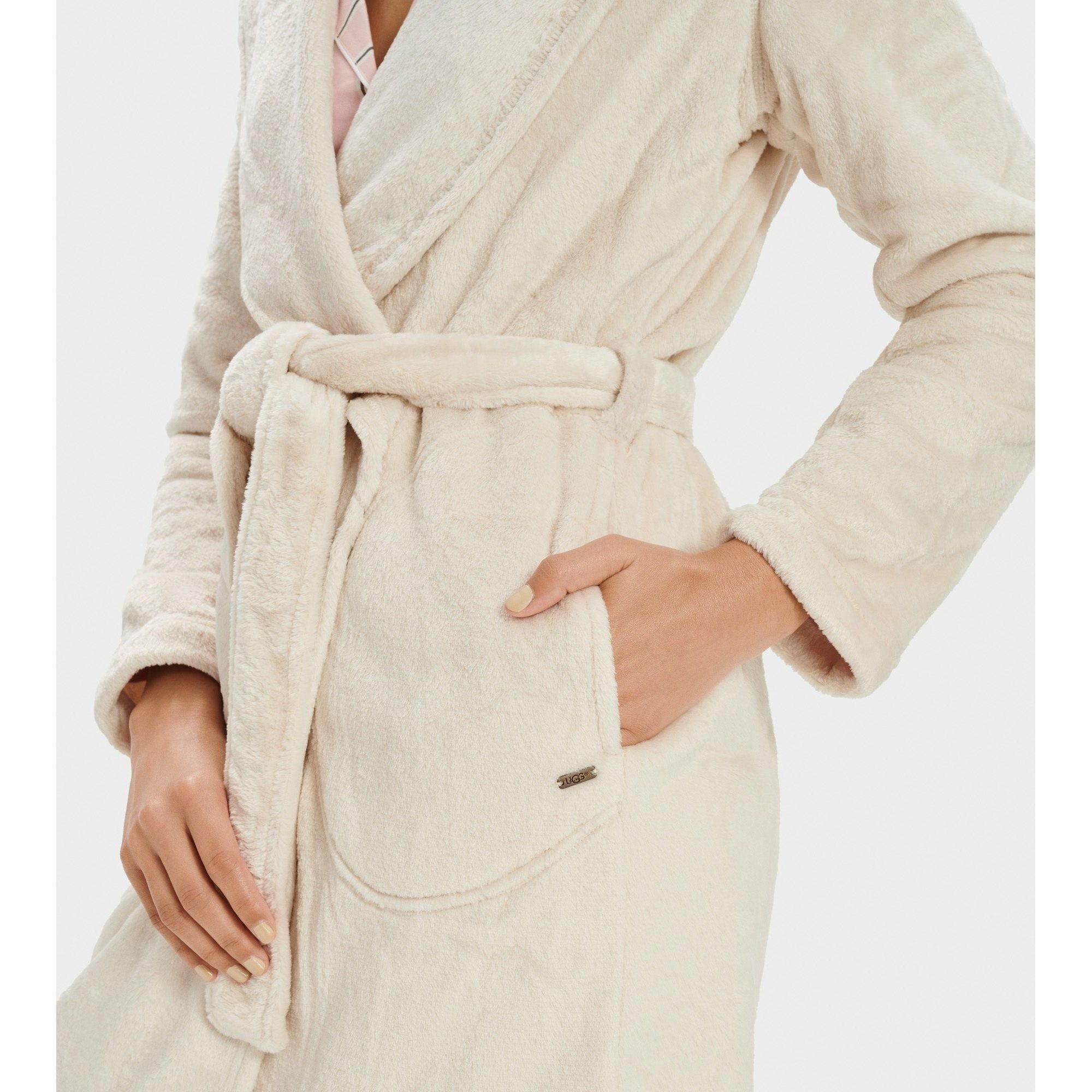 UGG Women's Miranda Fleece Robe in Moonbeam  Women's Apparel