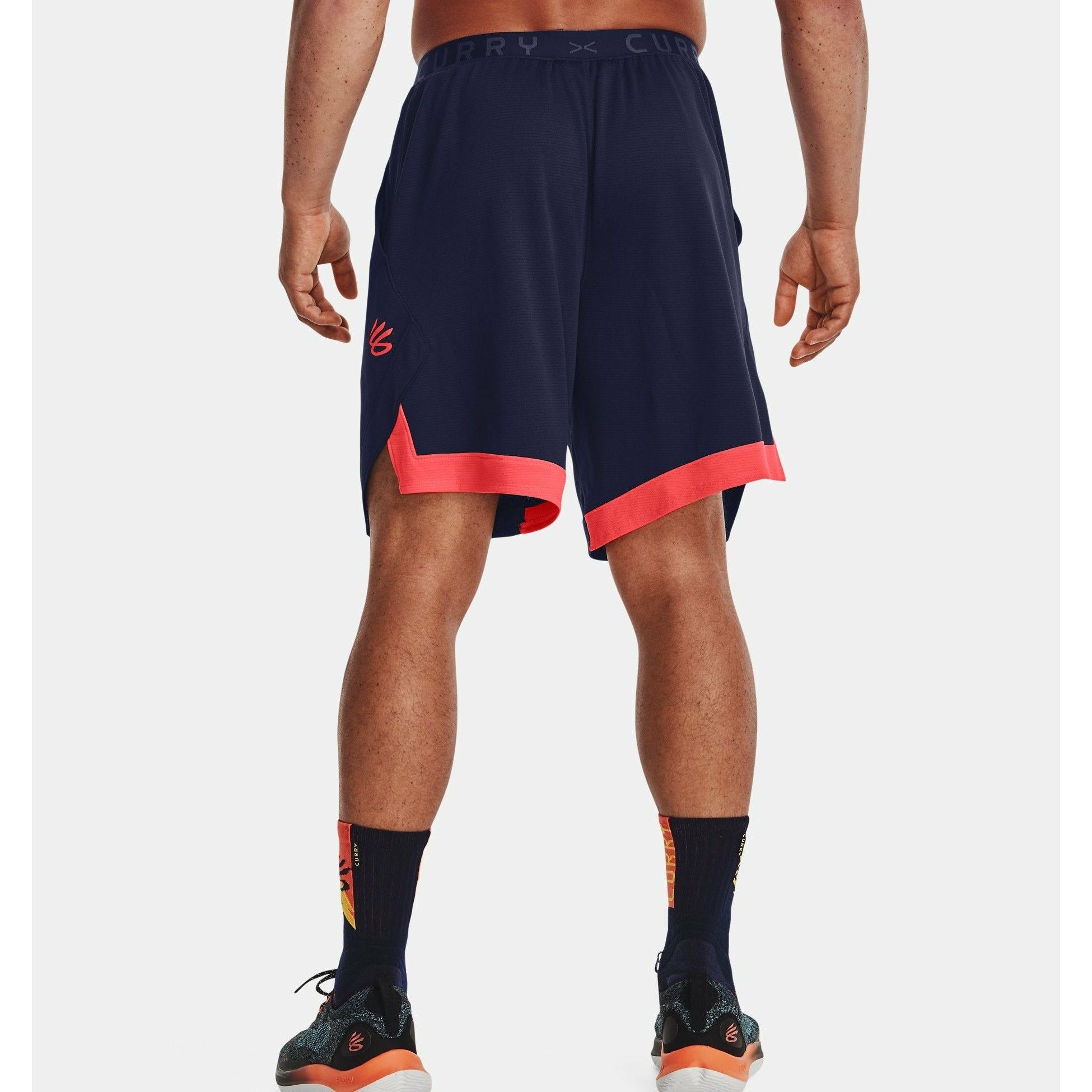 Under Armour Men's Curry Splash Shorts in Midnight Navy/Taxi  Accessories