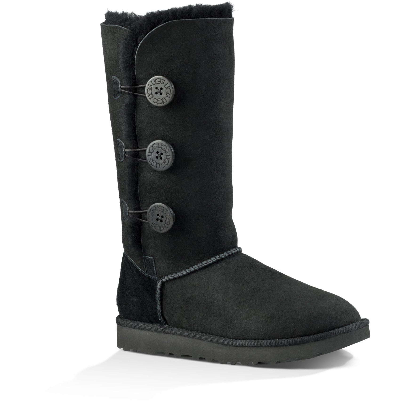 UGG Women's Bailey Button Triplet II Boot in Black  Women's Footwear
