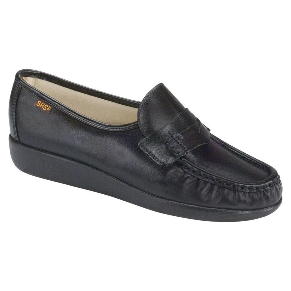 SAS Women's Classic Slip-On in Black Wide  Women's Footwear