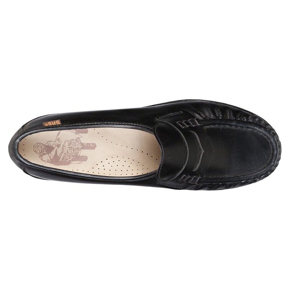 SAS Women's Classic Slip-On in Black Wide  Women's Footwear