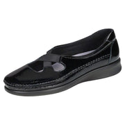 SAS Women's Crissy Slip on Loafer in Black Patent Wide  Women's Footwear