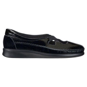 SAS Women's Crissy Slip on Loafer in Black Patent Wide  Women's Footwear