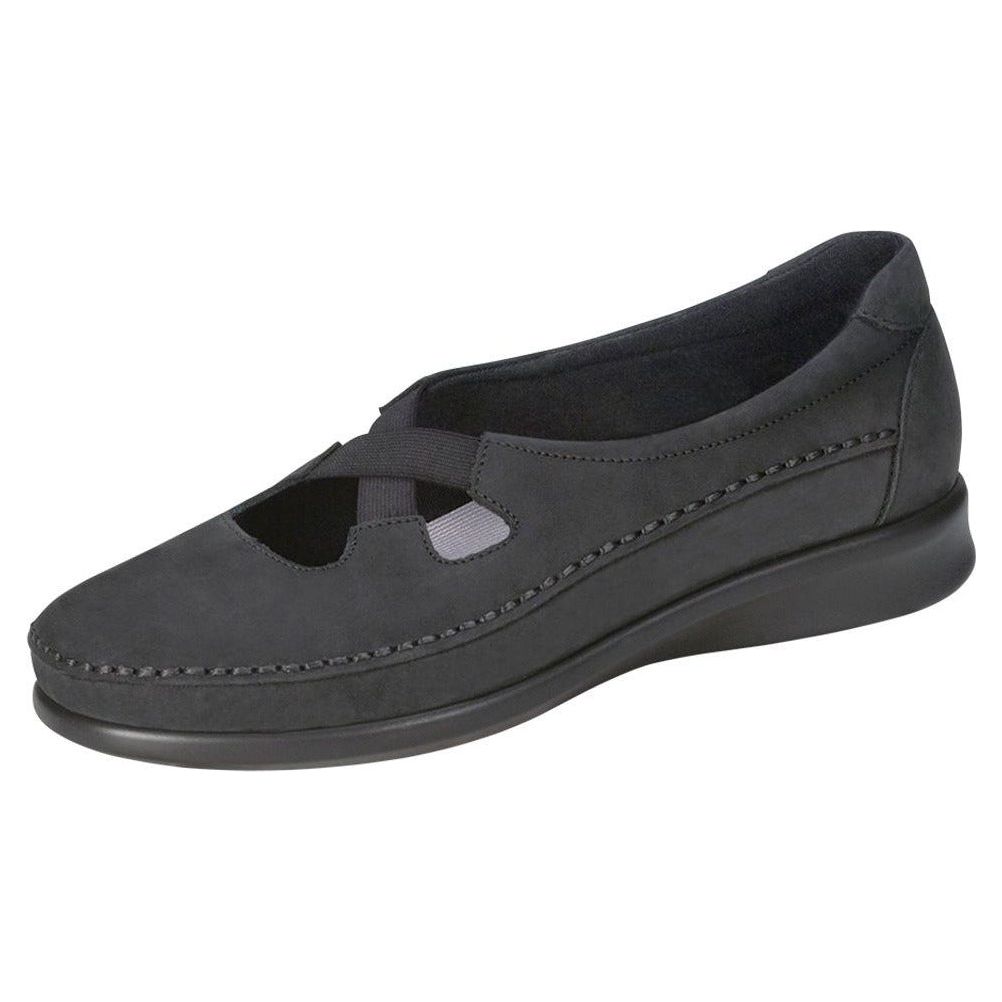 SAS Women's Crissy Slip On Loafer in Nero Wide  Women's Footwear