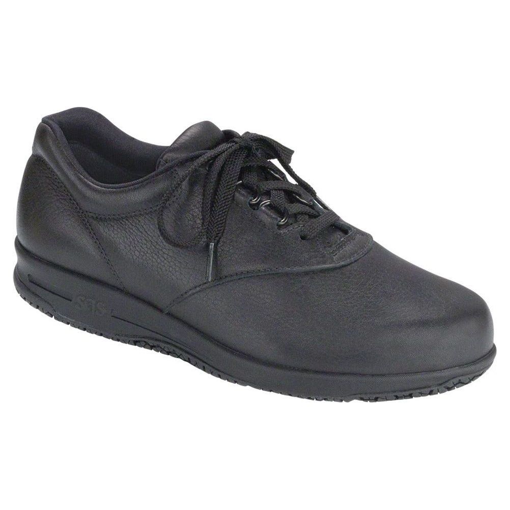 SAS Women's Liberty Non Slip Lace Up Black Leather Comfort Shoes