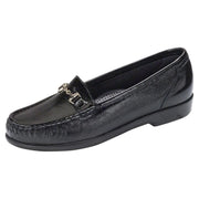SAS Women's Metro Slip-On Loafer in Patent Black Wide  Women's Footwear