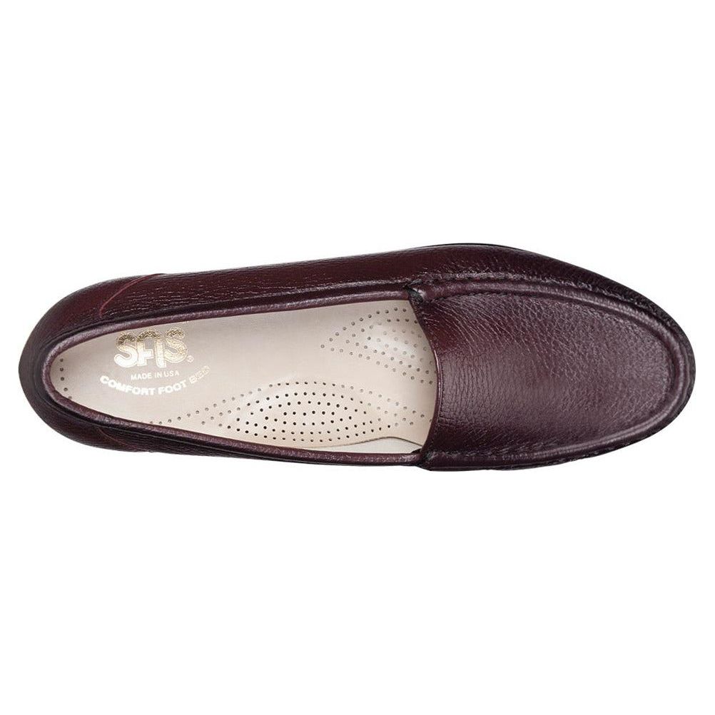 SAS Women's Simplify Slip-On Loafer in Antique Wine Wide  Women's Footwear