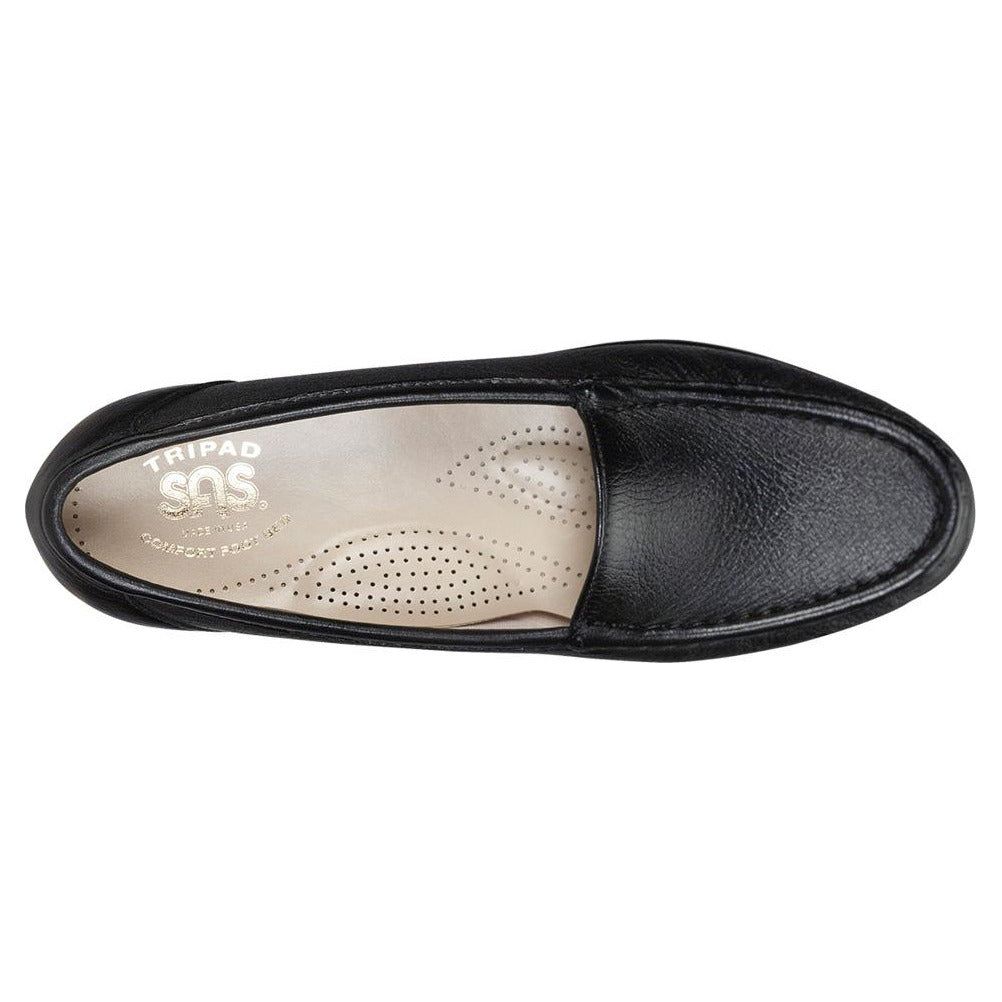 SAS Women's Simplify Slip-On Loafer in Black Wide  Women's Footwear