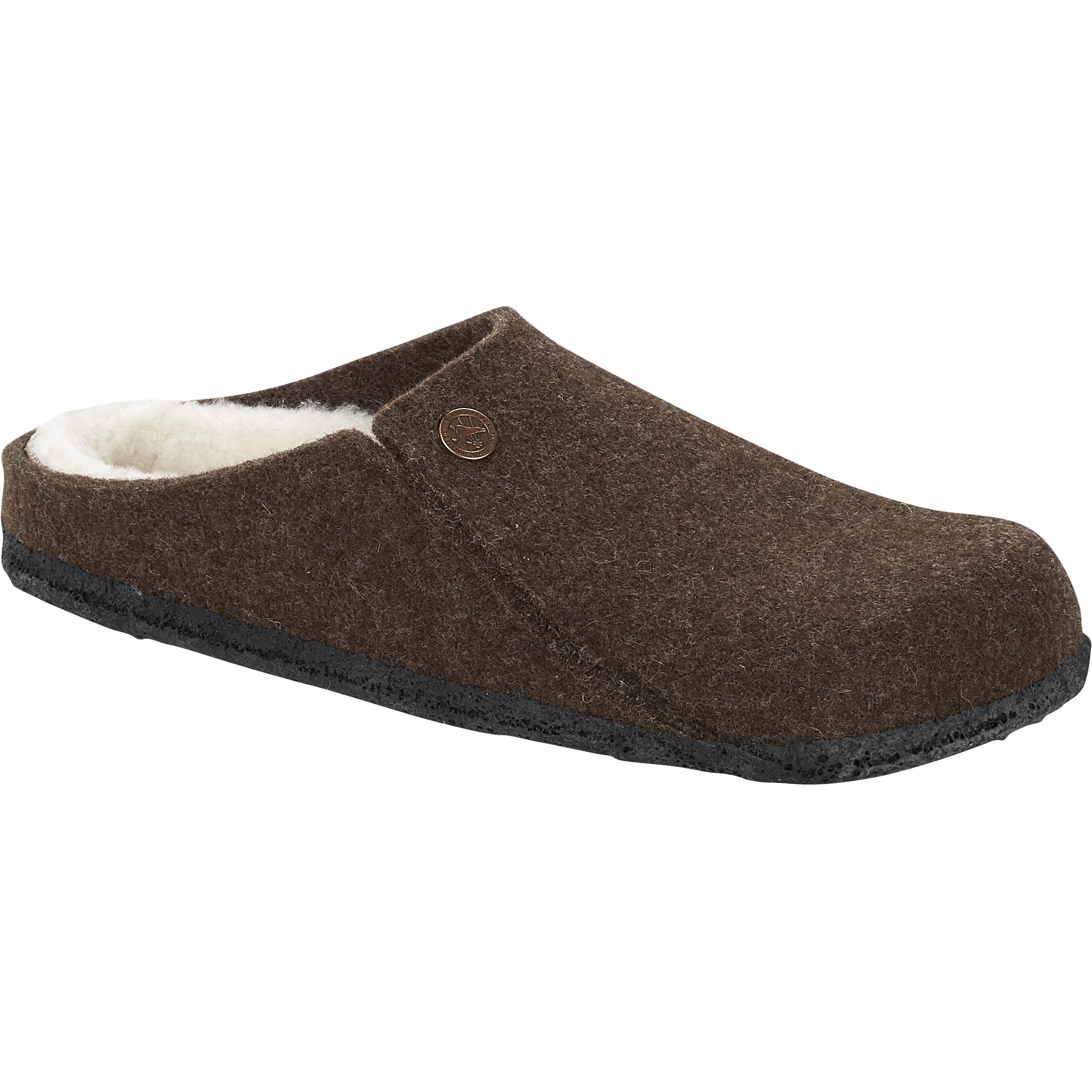 Birkenstock Men's Zermatt Shearling Wool Felt Slipper in Mocha  Men's Footwear