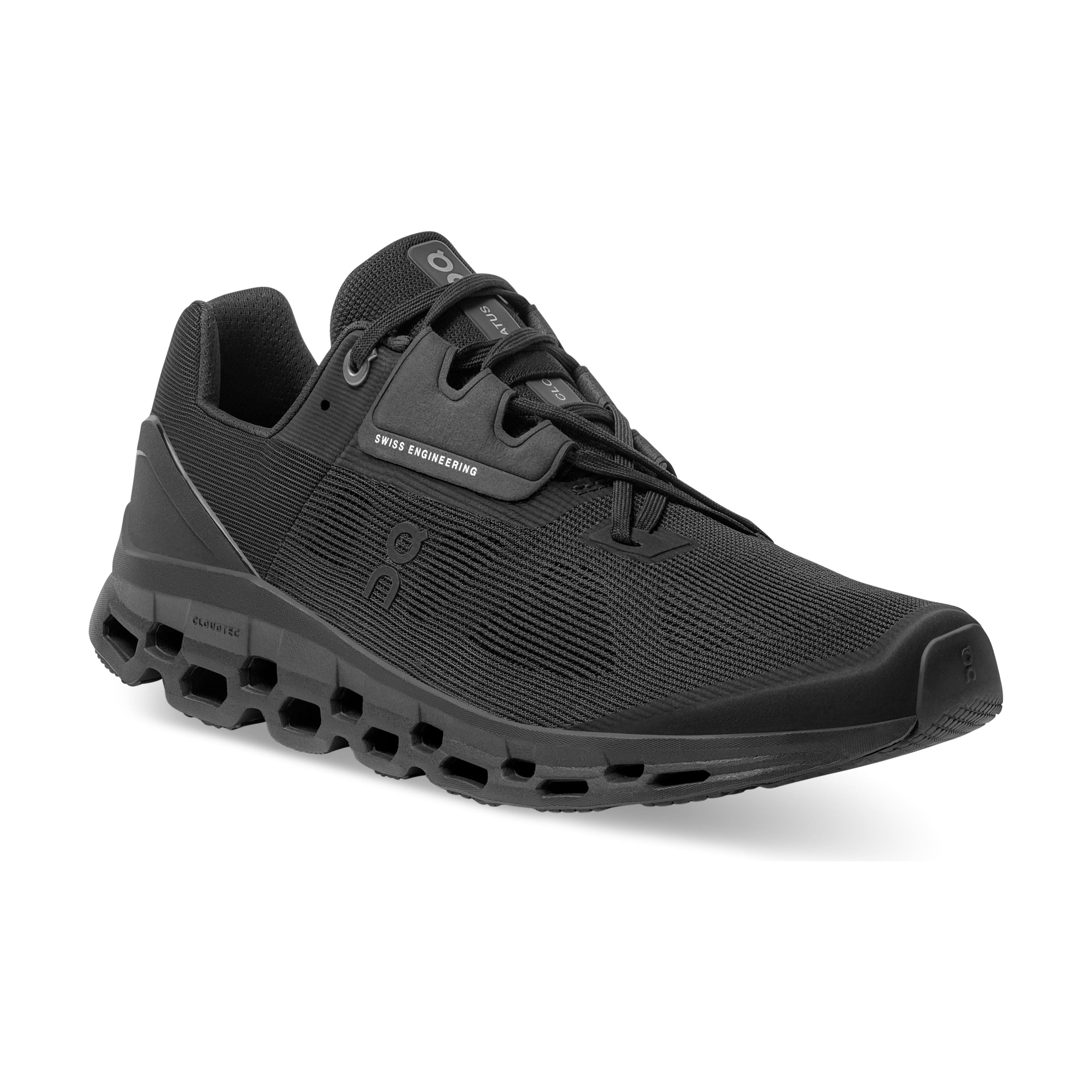 On Running Men's Cloudstratus Shoe in Black  Men's Footwear