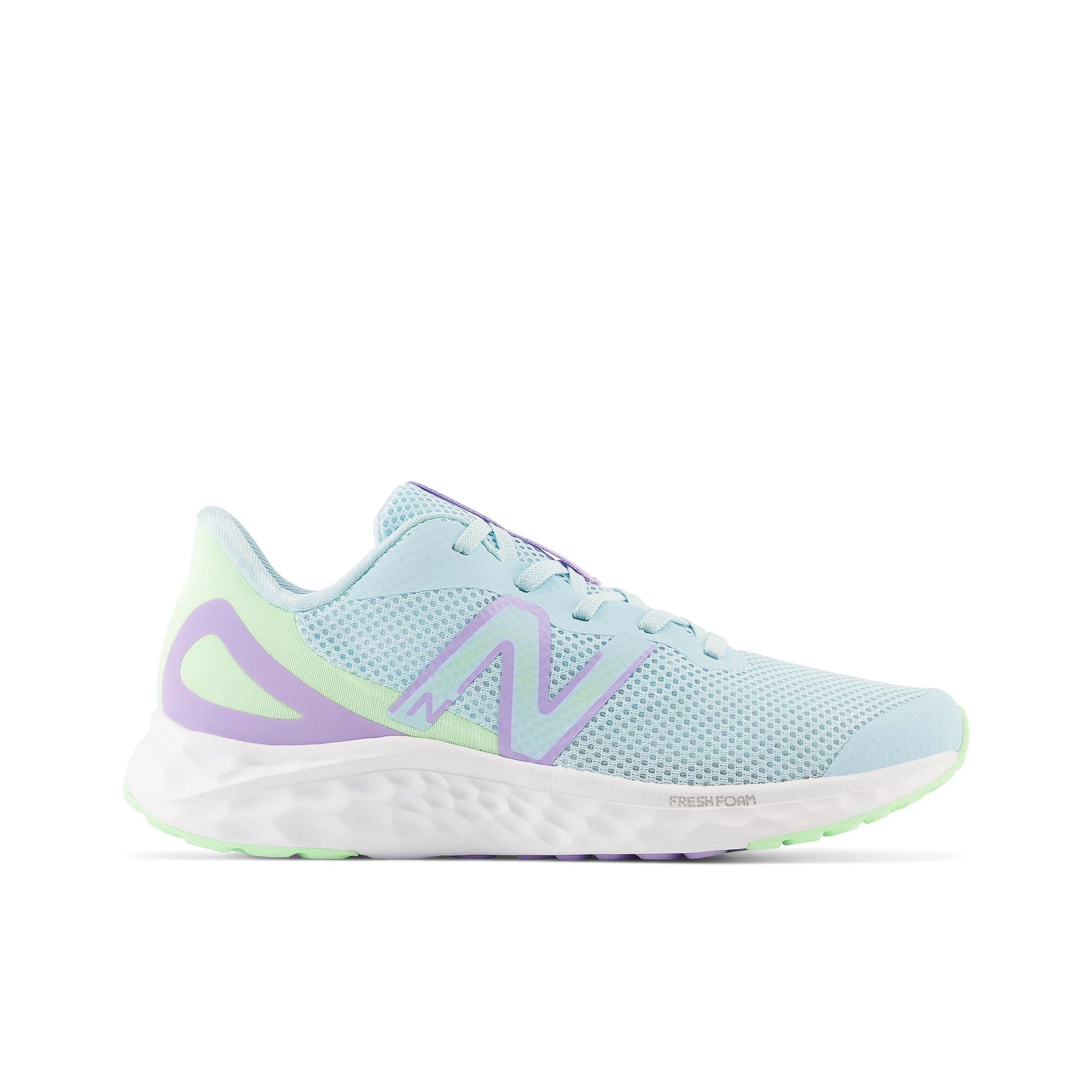 New Balance Big Kid's Fresh Foam Arishi v4 in Blue with Green Aura and Lilac Glo  Footwear