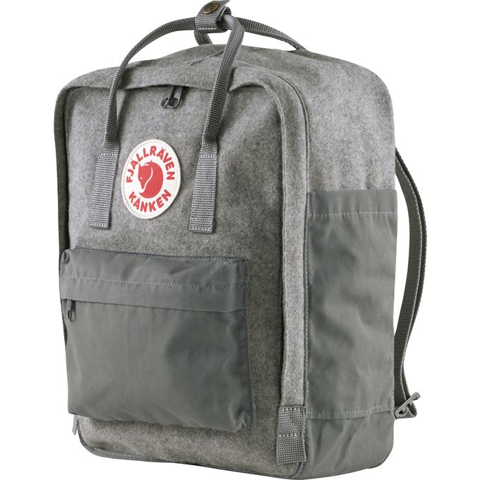 Fjallraven Kanken Re-Wool Backpack in Granite Grey  Accessories