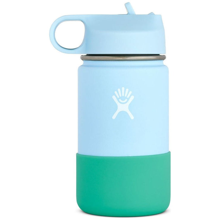 Hydro Flask 12 Oz Kids Wide Mouth with Straw Lid and Boot in Frost