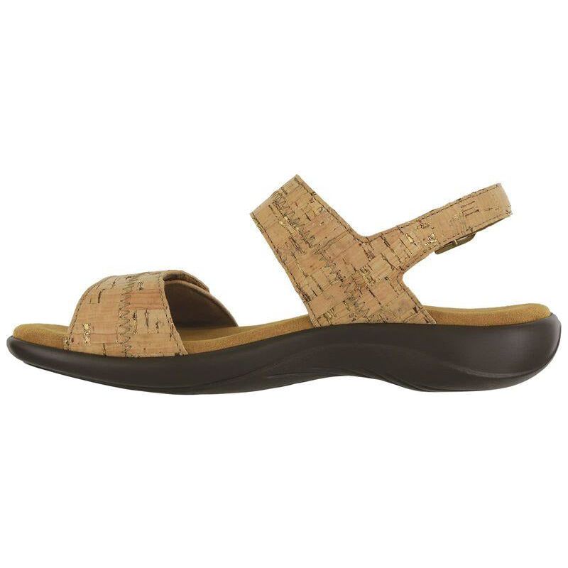 SAS Women's Nudu Heel Strap Sandal in Golden Cork  Women's Footwear
