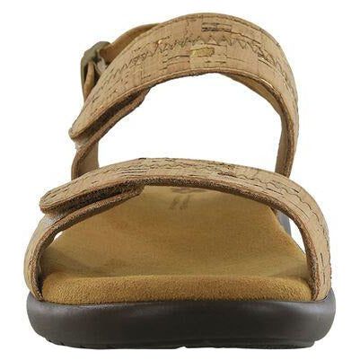 SAS Women's Nudu Heel Strap Sandal in Golden Cork  Women's Footwear