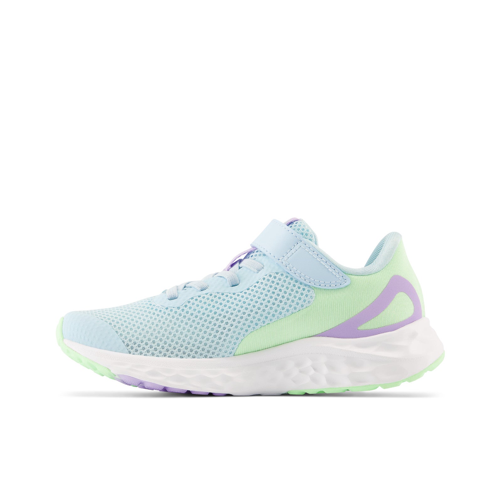 New Balance Kids Fresh Foam Arishi V4 Bungee Lace with Top Strap Blue Green Purple Size 11 Wide