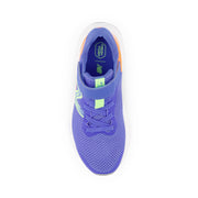 New Balance Kid's Fresh Foam Arishi V4 Bungee Lace with Top Strap in Bright Lapis with Bleached Lime Glo and Neon Dragonfly  Kid