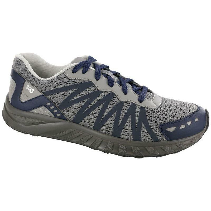 SAS Men's Pursuit Lace Up Sneaker in Gray/Navy  Men's Footwear