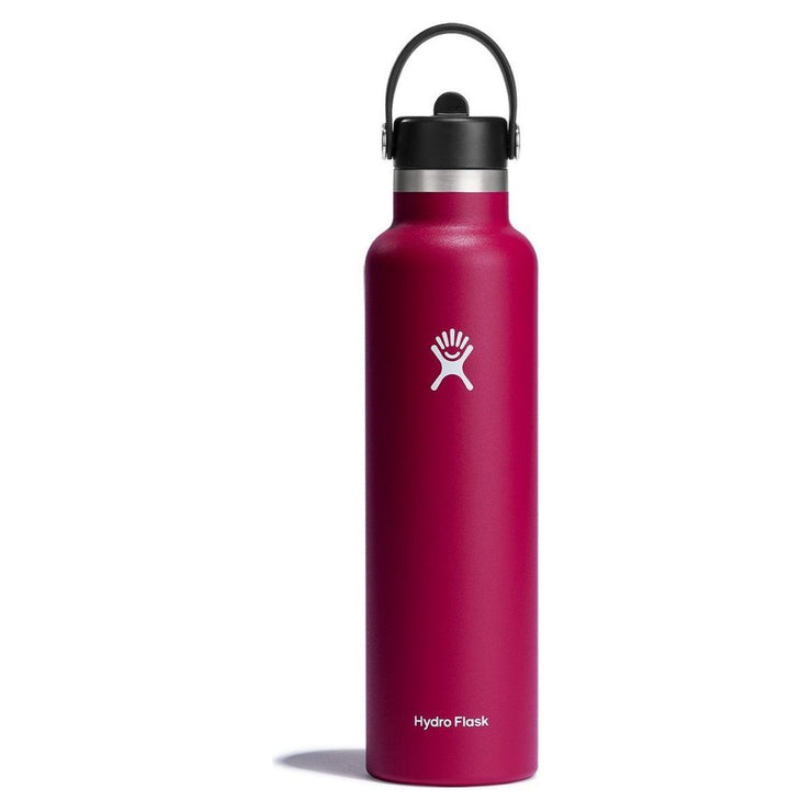 Hydro Flask 24 Oz Standard Mouth Water Bottle with Flex Straw Cap in Snapper