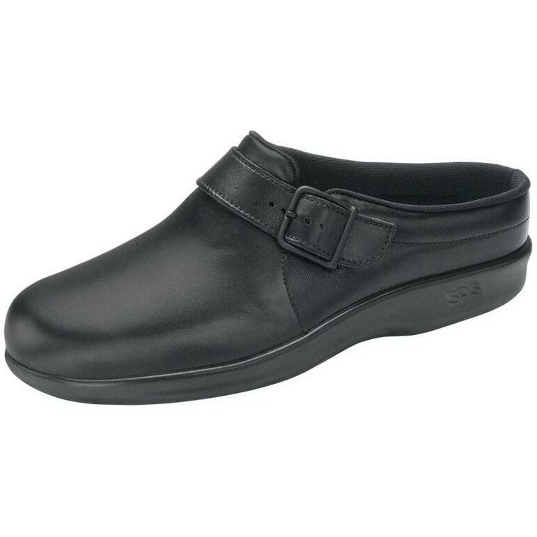 SAS Women's Clog Slip On Loafer in Black Wide  Women's Footwear