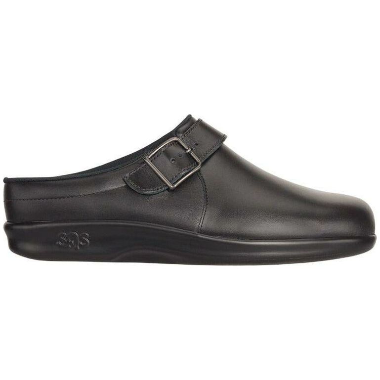 SAS Women's Clog Slip On Loafer in Black Wide  Women's Footwear