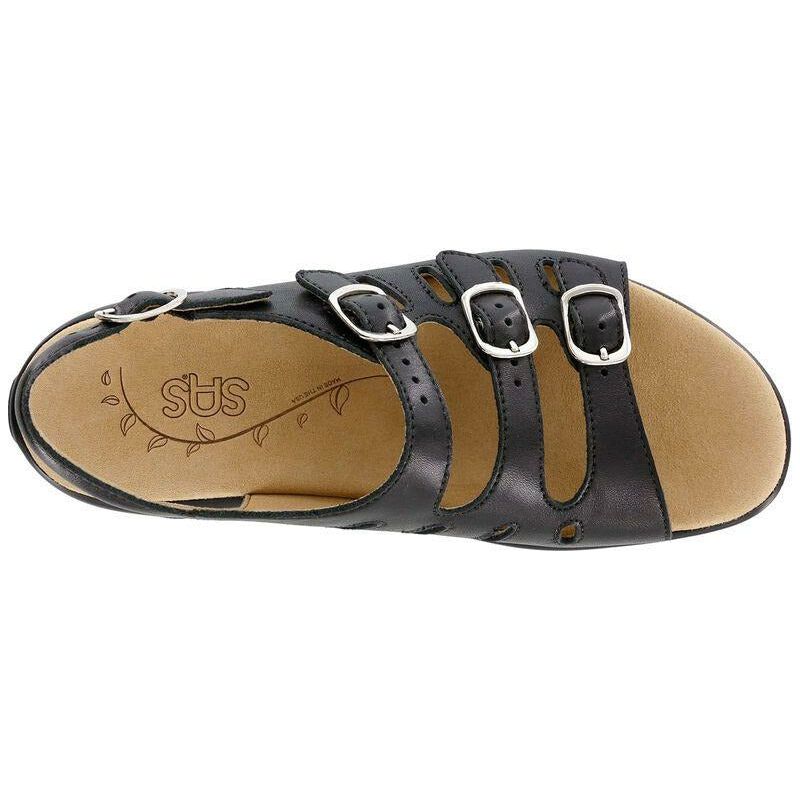SAS Women's Mystic Slingback Sandal in Black  Women's Footwear