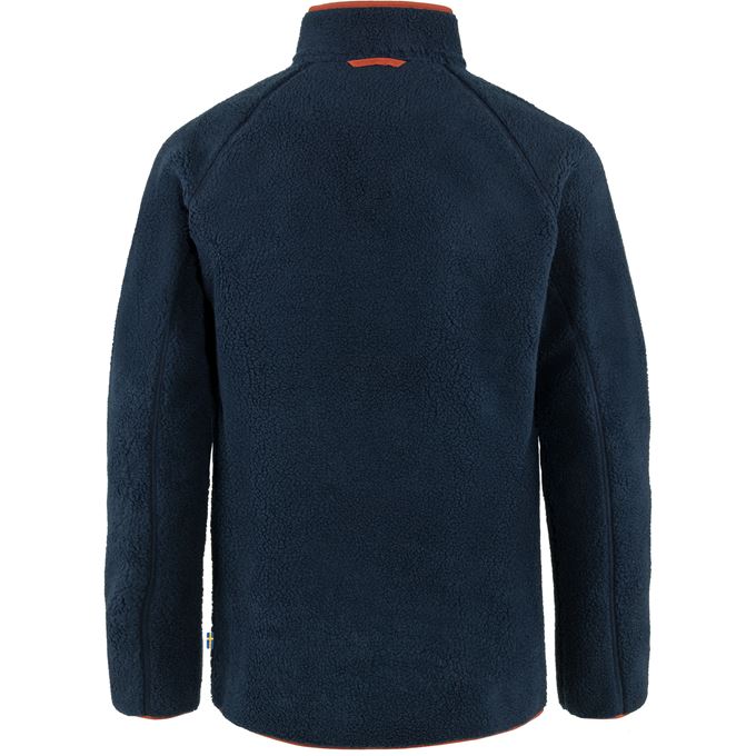 Fjallraven Men's Vardag Pile Fleece in Navy-Autumn Leaf  Men's Apparel