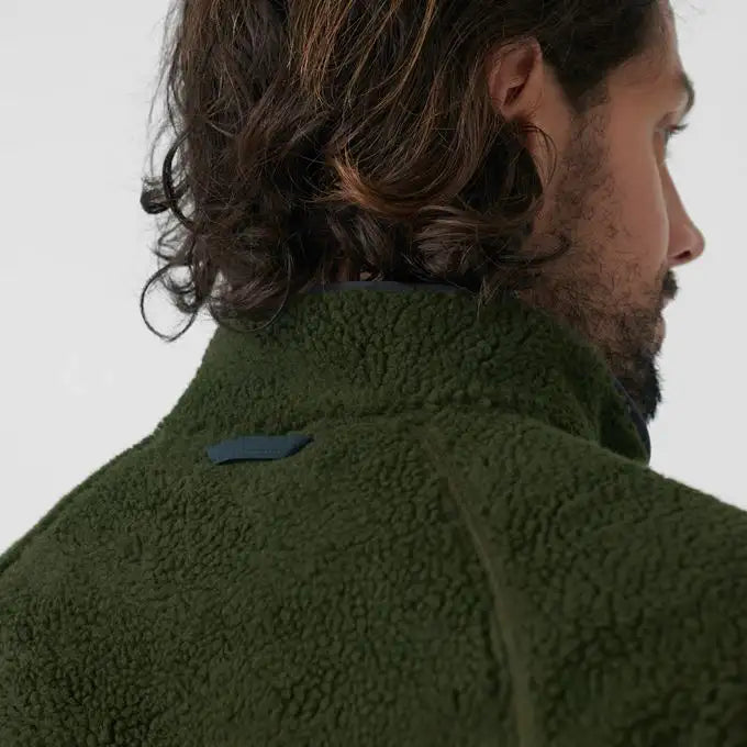 Fjallraven Men's Vardag Pile Fleece in Navy-Autumn Leaf  Men's Apparel