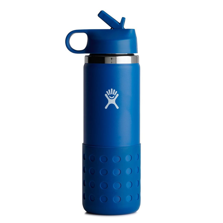 Hydro Flask 20 oz Kids Wide Mouth With Straw Lid & Boot In Stream  Accessories