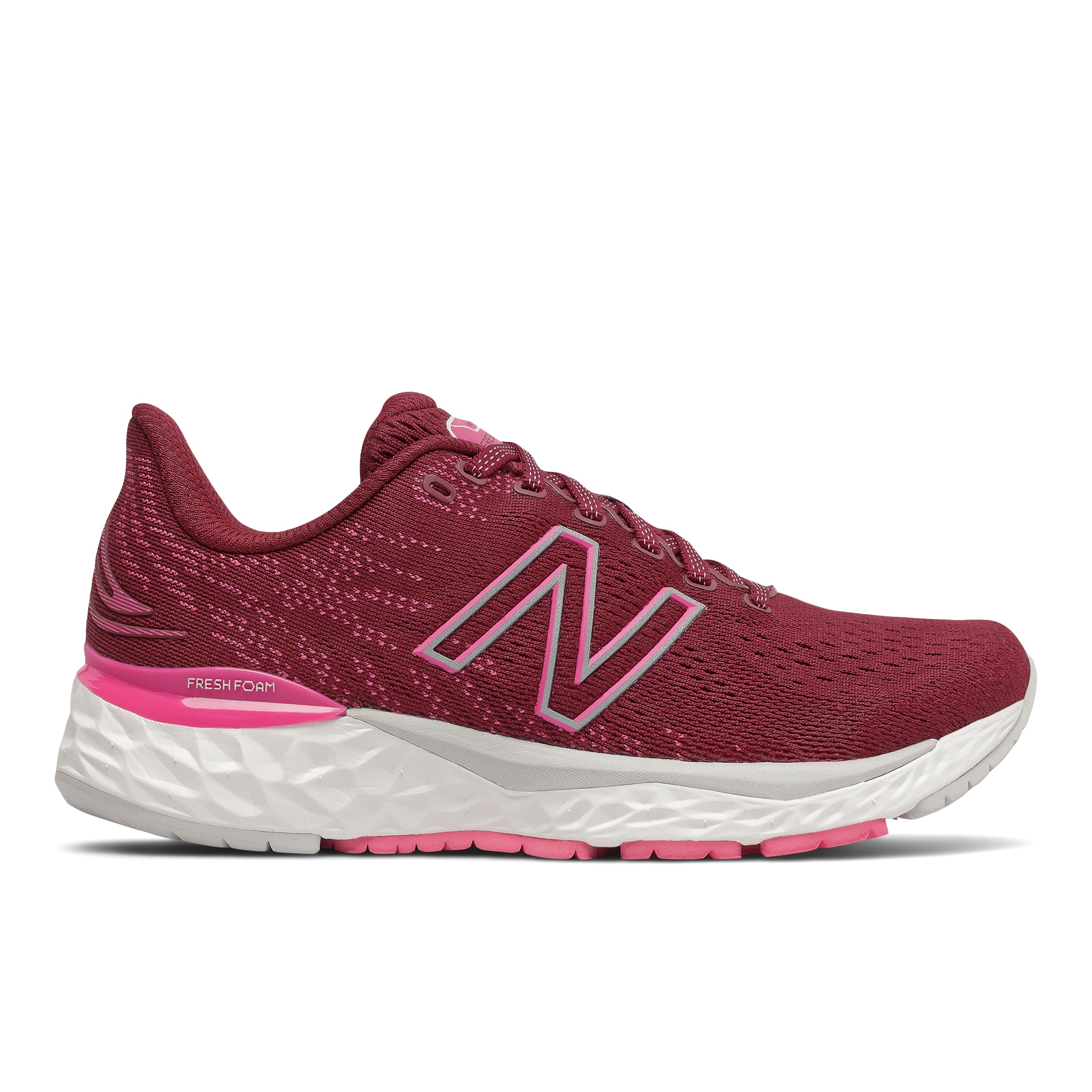 New Balance Women's Fresh Foam 880V11 in Garnet with Pink Glo  Women's Footwear