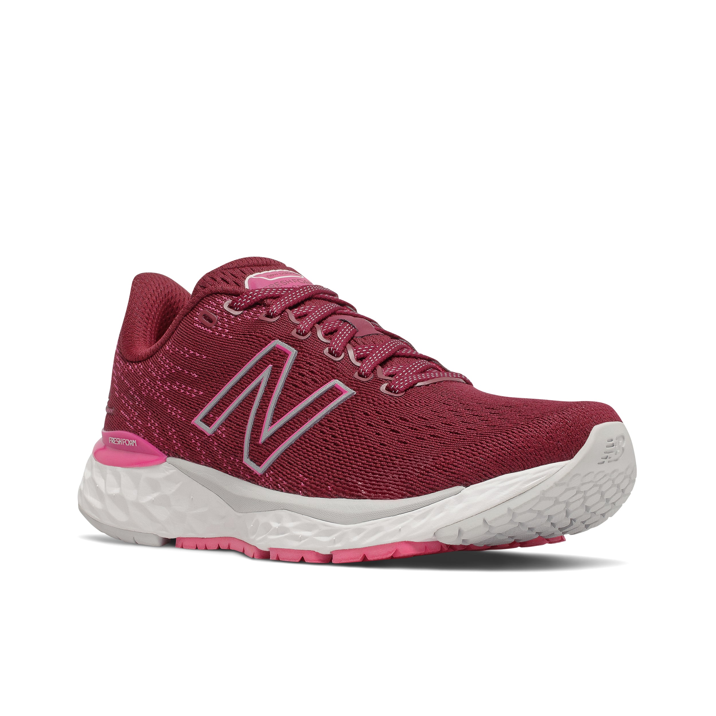 New Balance Women's Fresh Foam 880V11 in Garnet with Pink Glo  Women's Footwear