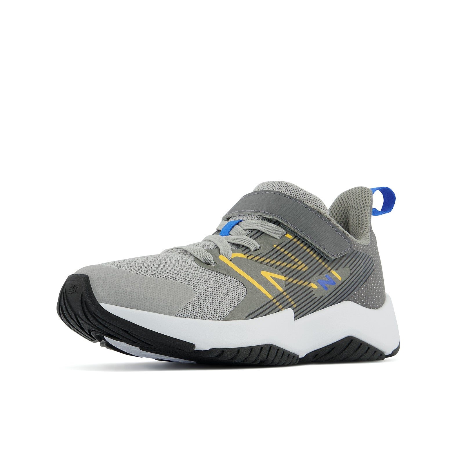 New Balance Kids Rave Run v2 Bungee Cord with Top Strap Rain Cloud with Vibrant Apricot and Marblehead  