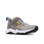 New Balance Kids Rave Run v2 Bungee Cord with Top Strap Rain Cloud with Vibrant Apricot and Marblehead  